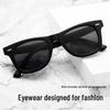 Men's Trendy Anti-UV Polarized Square Sunglasses with Metal Hinges