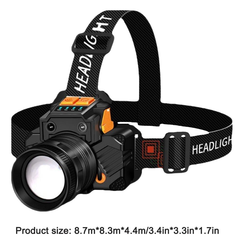 LED Induction Headlamp Super Bright Headlamp 3 Light Modes LED Head Flashlight USB Rechargeable Waterproof for Outdoor Emergency