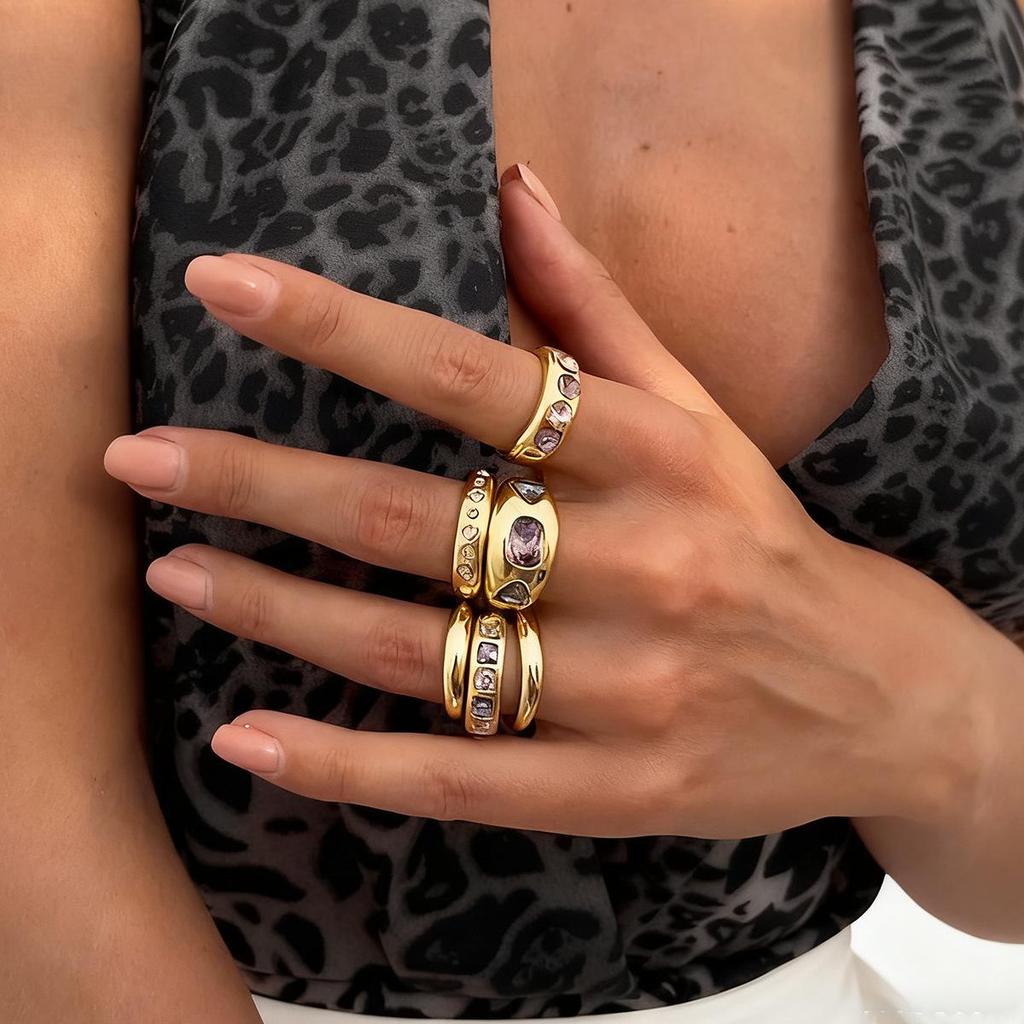 Set da 22 pezzi: Anello Farfalla Strass Perla Europeo e Americano, Anelli Nocche a Catena Geometrici Foglia da Donna
