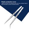 Adjustable Self Clamping Tweezers Jewelry Making Tool Slide Lock Stainless Steel Tweezers Electronic Component Repair Tools