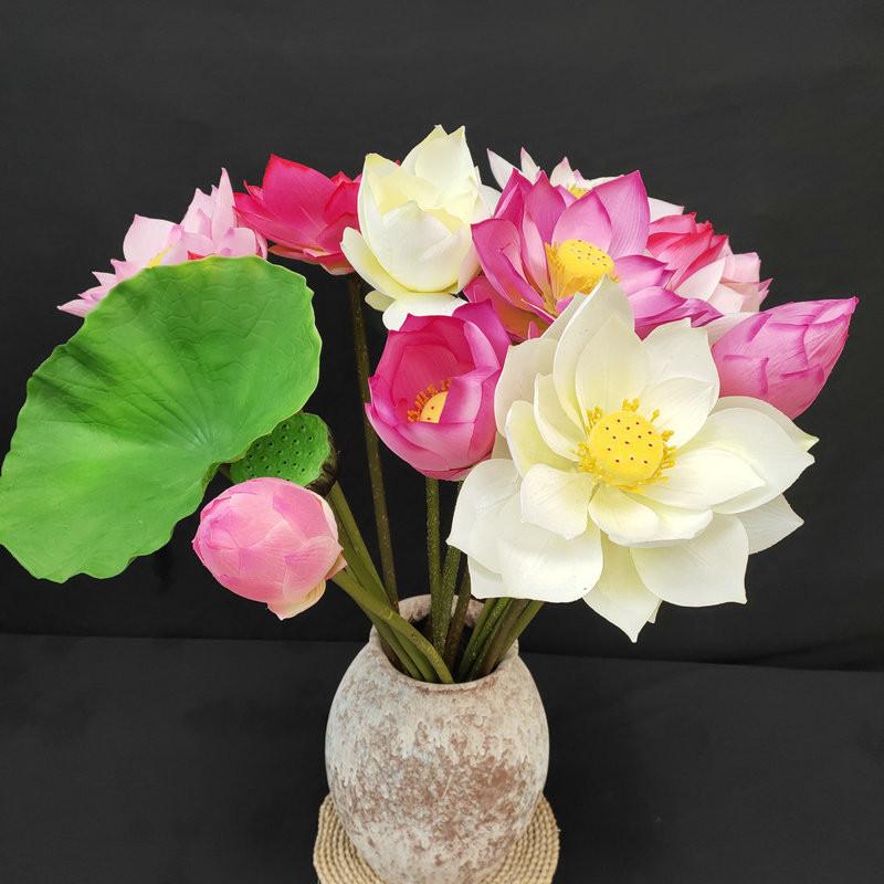 Lotus Silk Flower Simulation For Home Office Decoration And Photo Backdrops