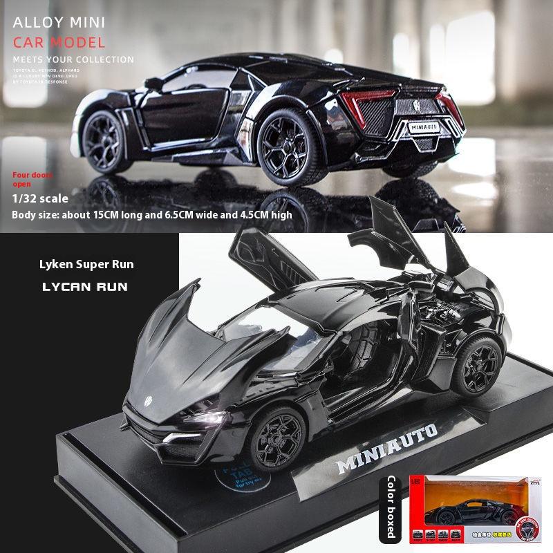 1:32 W Motors Lykan HyperSport Super Sport Car Alloy Metal Diecast Model Vehicle Collecting Hobby Sound & Light Trendy Ornaments