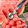 Ice Cream Scoop Stainless Steel Pop-Top Fruit Baller Scoop Stainless Steel Pop-Top Cantaloupe Baller Spoon Dishwasher Safe For