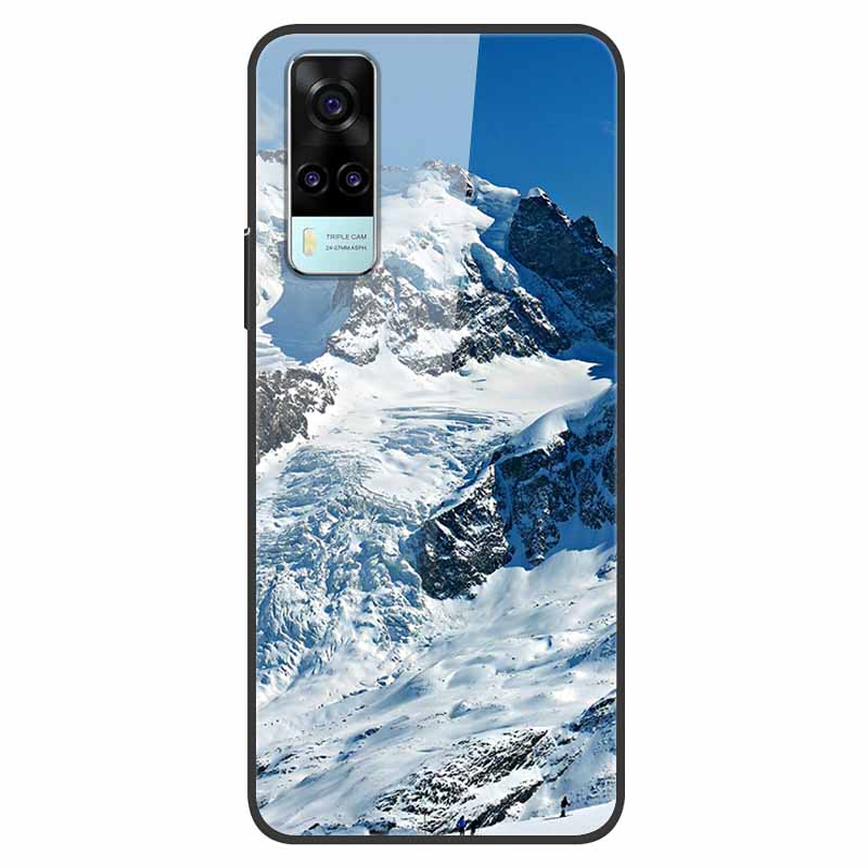 Luxury Cover Case for vivo Y53S 4G Tempered Glass Cover for Vivo Y31 VivoY31 2021 Y51 2020 Phone Case for Vivo V2036 Y53S Coque