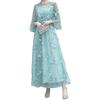 FEISEDY Floral Pleated Tulle Long Party Perfect for School and A Stylish Formal Dress Perfect for School and Other All-Lace Dress, Weddings,