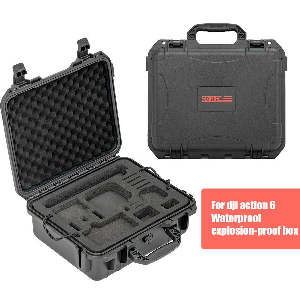 Portable Double Layer Travel Hard Case For DJI Action 6 Camera Accessories Anti Drop Carrying Case Storage Waterproof Box