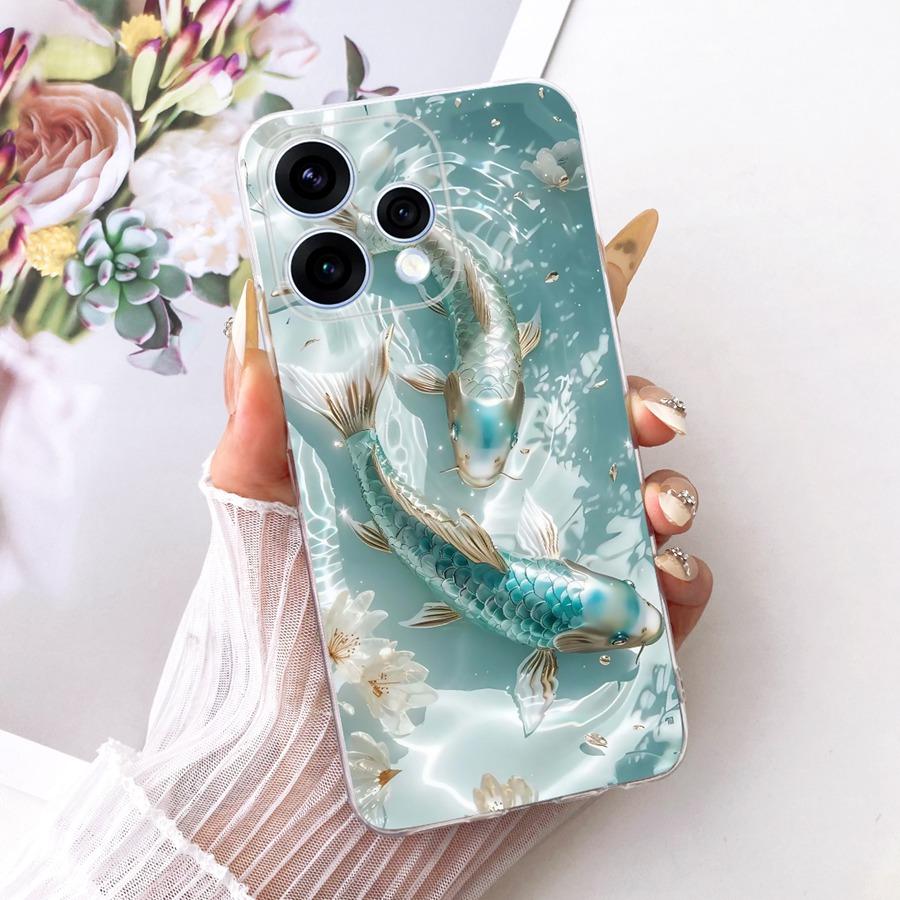 For OPPO Reno15 Reno 15F Case Cute Cat Painted TPU  Phone Case for OPPO Reno15 F Reno 15 CPH2825 Protective Soft Silicone Capa