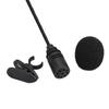 Mini Portable Clip On Lapel Condenser Microphone Mic Hands Free 3.5mm TS Plug for Computer PC Portable Voice Amplifier