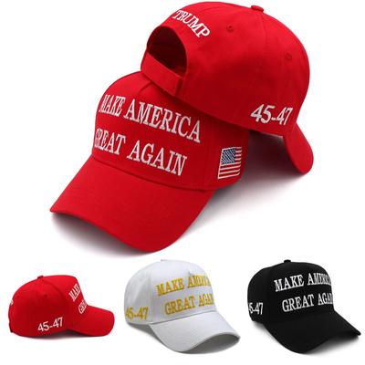 Fashionable Men's And Women's Adjustable Baseball Caps With American Flag Embroidery