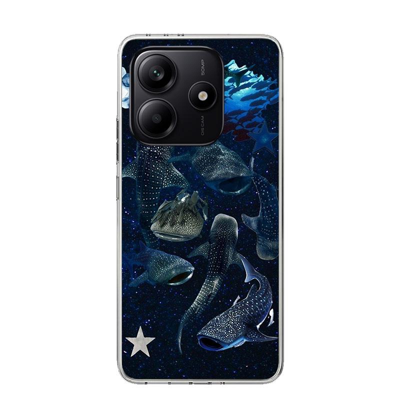 Ocean Whale Shark Phone Case For Xiaomi Redmi Note 15 14 13 12S 12 Pro Plus 11S 11E 11 11T 10S 10 Art Soft Pattern Cover Redmi N