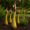 Funny Screaming Chicken Statues Resin Crafts Chicken Figurine  Garden Courtyard Decoration