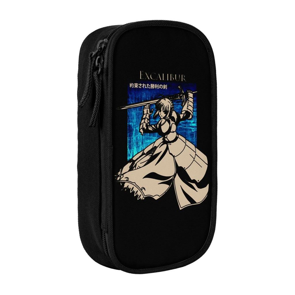 Fate Stay Night Saber Excalibur Noble Phantasm Pencil Case Fun Pen Bags Student Large Storage School Supplies Gifts Pencil Pouch