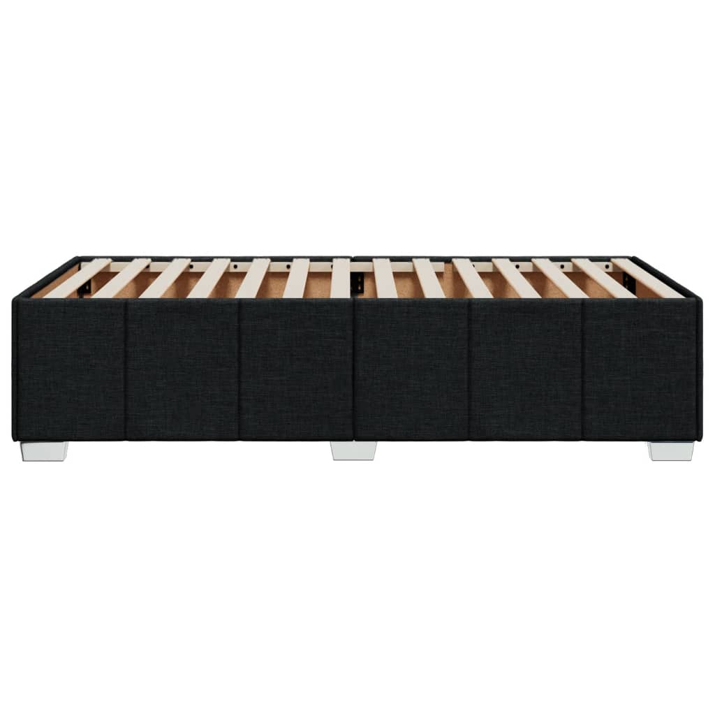 Bed Frame without Mattress Black 80 x 200 cm Fabric