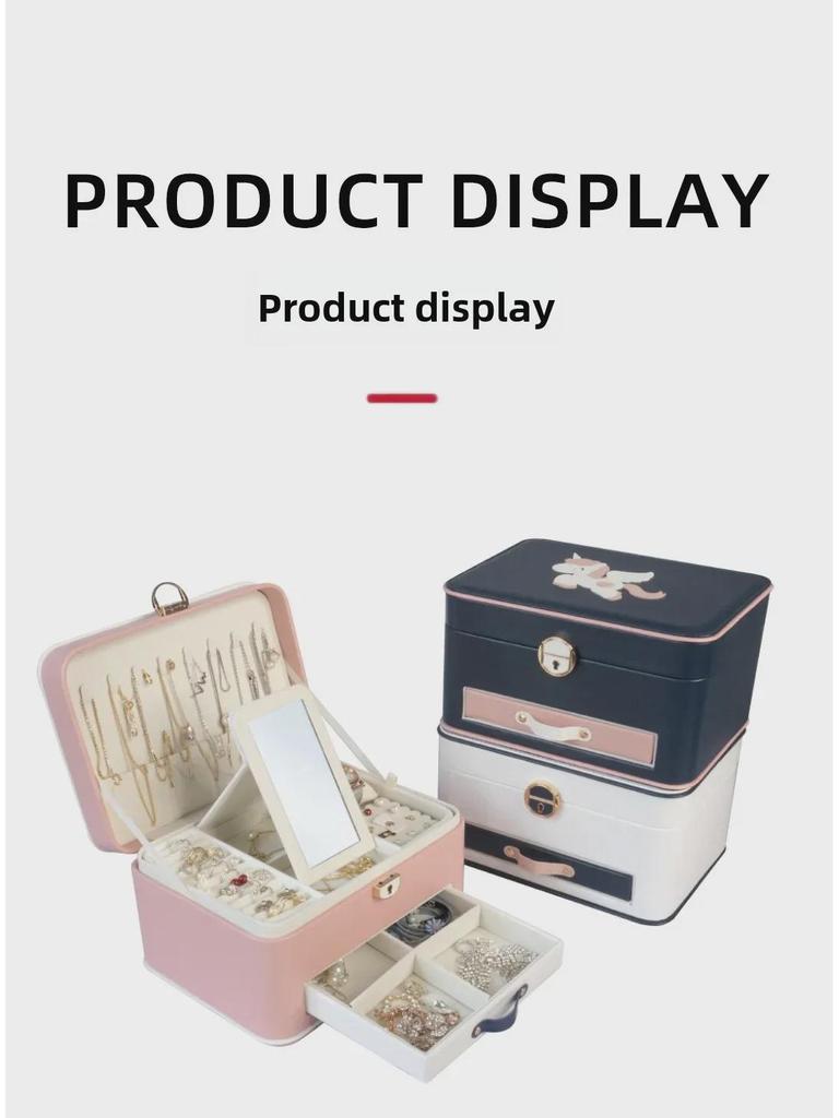 Three-Layer Large Household Jewelry Drawer: Multi-Layer Storage Box with Double-Layer Capacity