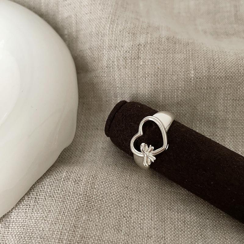 

Милое и милое кольцо с бантом Love Open Ring для женщин, нежное модное, элегантное, универсальное кольцо