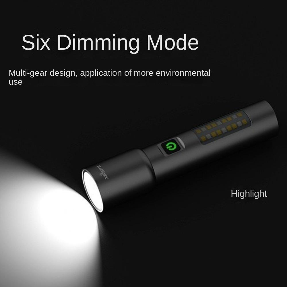 USB Rechargeable Mini LED Flashlights with 6 Modes EDC Portable Lantern  Self Defense