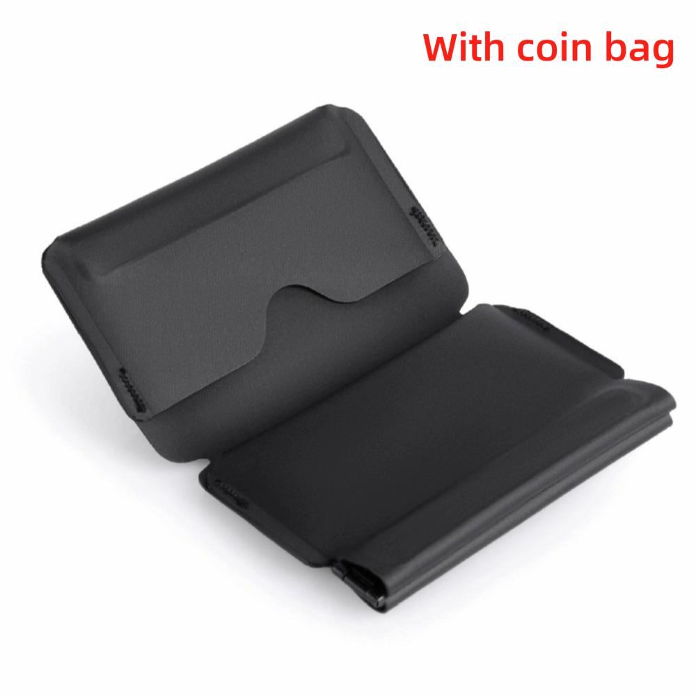 Nuovo Portamonete Autochiudente Pieghevole Mini Porta Biglietti da Visita Portafoglio Ultraleggero con Chiusura Magnetica