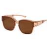 Foldable Sunglasses HD Polarized Glasses Myopia Clip-On Glasses for Women Ultra-Light Brown Men's Driving Sun Protection Sunglasses