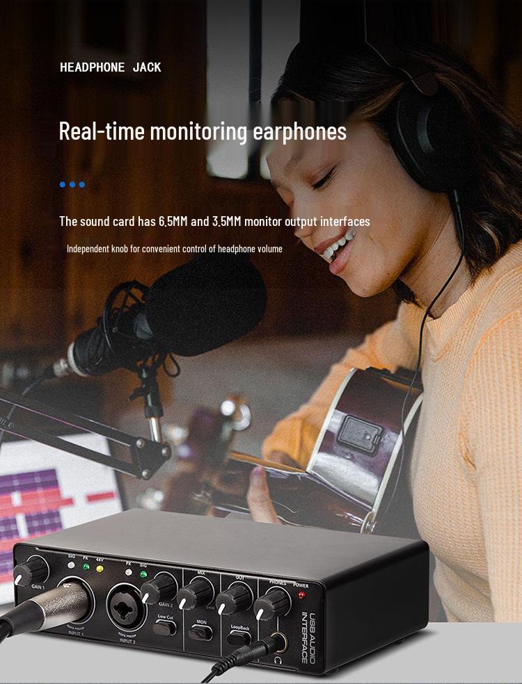 Professionelle 192KHz Soundkarte und OTG-Mischpult für Aufnahme und Musikproduktion