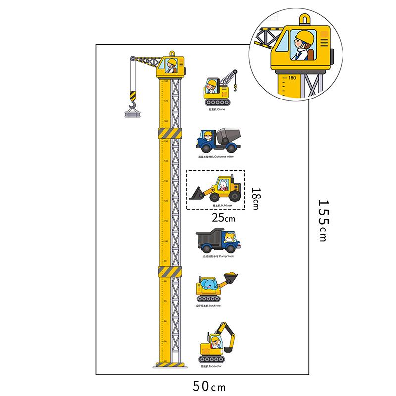 Cartoon Animals Height Measure Wall Sticker Dinosaur Panda Wall Sticker For Kids Room Nursery Child Growth Ruler Growth Chart