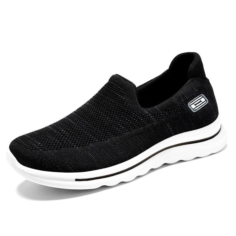 Women's Slip-On Fly-Knit Soft Sole Shoes for Middle-Aged and Elderly