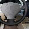 Black  Leather Hand-stitched Car Steering Wheel Cover For Chery Tiggo 2007 - 2009