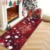 Christmas Kitchen Mats Entrance Doormat Decor Winter Xmas Hallway Balcony Rugs Bath Non-slip Foot Pad Christmas Decorations