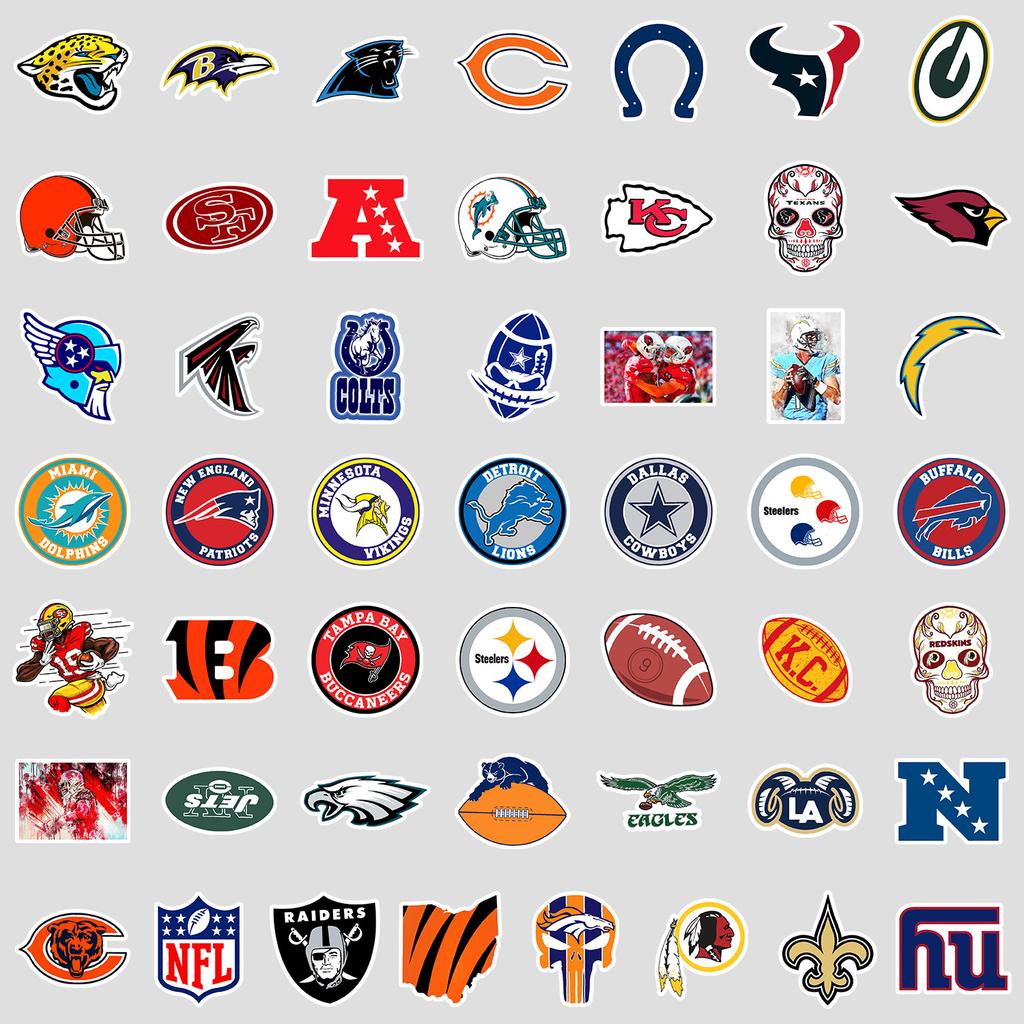 50 Rugby Doodle Stickers Car Mobile Helmet Water Cup Decoration Stickers Waterproof