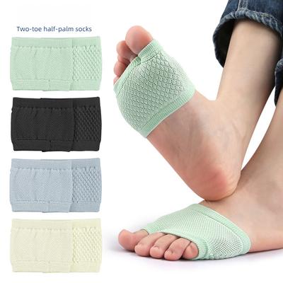 Unsichtbare Zweifinger-Halbsocken, Loafer, Zehentrenner, Atmungsaktiv, Langsam Druck auf freiliegende Zehen, Getrennte Zehen, Flacher Ausschnitt Damen-Halbsocken