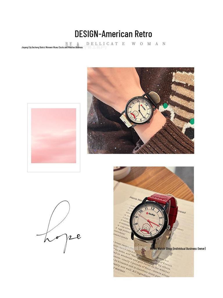 GCCLIYO Women's Retro Canvas Strap Watch