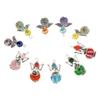 60 Pieces Mixed Silver Angel Butterfly Charms Pendants Faceted Beads