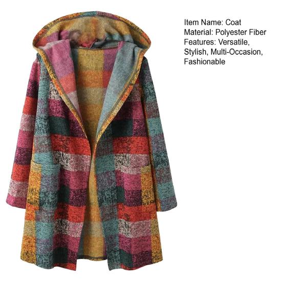 Γυναικεία Πλεκτή Ζακέτα με Κουκούλα και Πλαϊνές Τσέπες, Μακρυμάνικη, με Φερμουάρ, Καθημερινή, με Πλαϊνό Σχέδιο, Χριστουγεννιάτικη, Αποκριάτικη, για Καθημερινή Χρήση, για Πάρτι