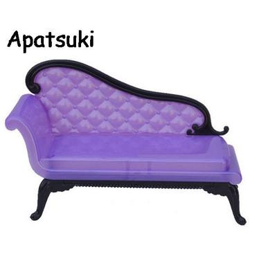 Accessoires de poupée, Mini meubles de maison de poupée, canapé violet pour maison de poupée Barbie, jouets pour enfants, cadeau de noël pour filles, 1/6