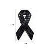 Creativity Black Memorial Black Badge Souvenir Queen Black Ribbon Brooch Pin Alloy Funeral Memorial Pin Dress Coat Accessories