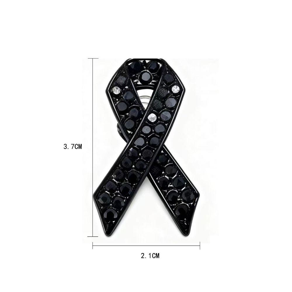 Creativity Black Memorial Black Badge Souvenir Queen Black Ribbon Brooch Pin Alloy Funeral Memorial Pin Dress Coat Accessories