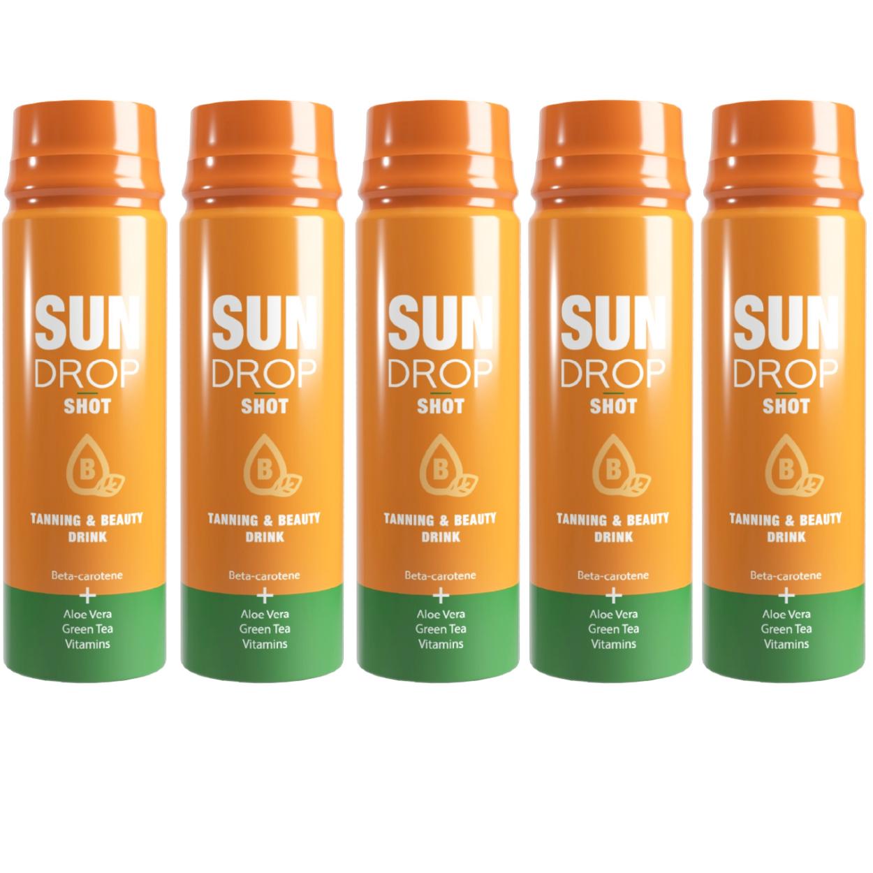Set di 5 Gocce Solari Rinfrescanti Solarium Sun 80ml