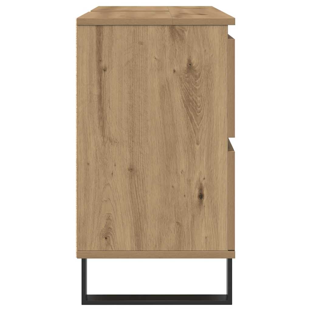 Vidaxl Mobile Sottolavabo, Rovere Artisan, 80X33X60 Cm