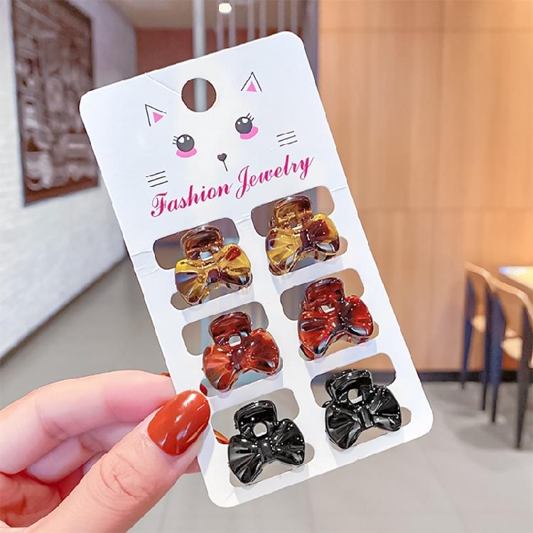 6 Pieces Elegant Leopard Acrylic Hair Claw Hairpin Hair Clip for Women and Girls Fashion Headwear Hair Ornament