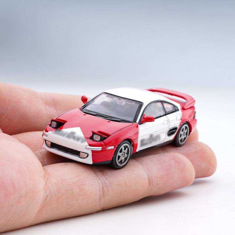lqbn4 1:64 Toyota MR2 W20 Sports Car Alloy Simulation Small-scale Car Model Miniature Toy Collection Decoration Gifts