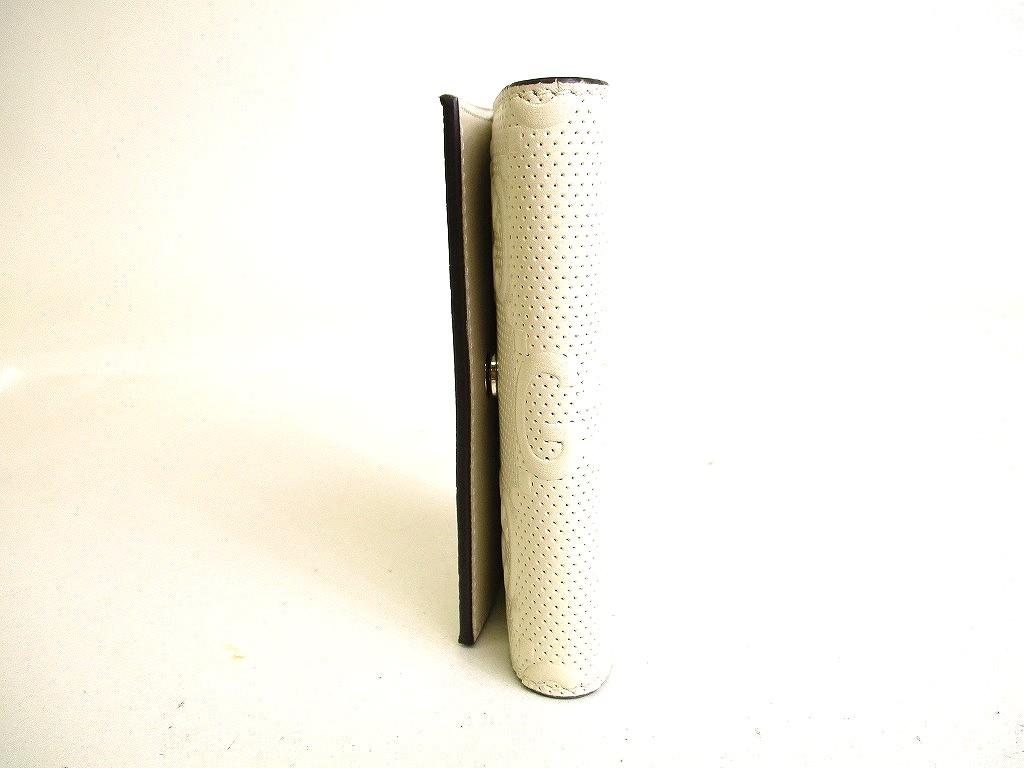 Äkta GUCCI GG-präglad Vit Läder 6 Fack Nyckelhållare #9364 Säljaren renoverad