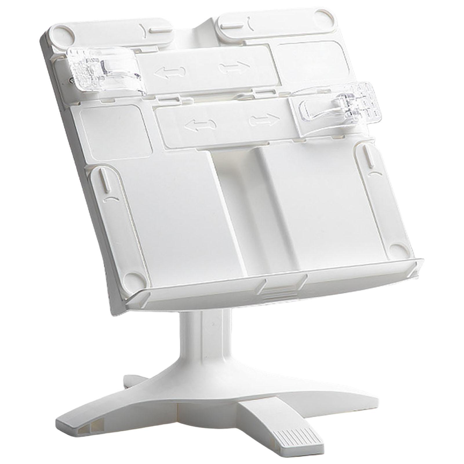 

Регулируемая подставка для чтения для студентов, несколько высот и углов, держатель для книг для библиотеки, классной комнаты, спальни, письменного стола белый