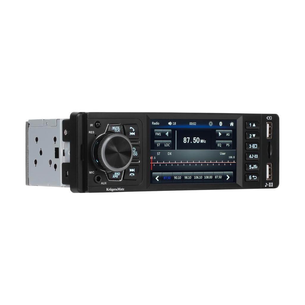 Kruger&Matz Bluetooth 4” autorádio AUX zásuvka pro couvací kameru 1 DIN