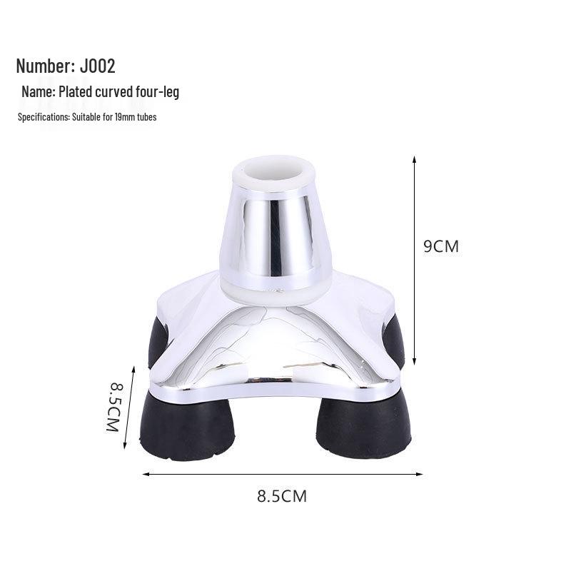 Multi-spec Anti-Slip Rubber Cane Tip for Elderly Walking Sticks - Tripod & Quadruped Foot Covers