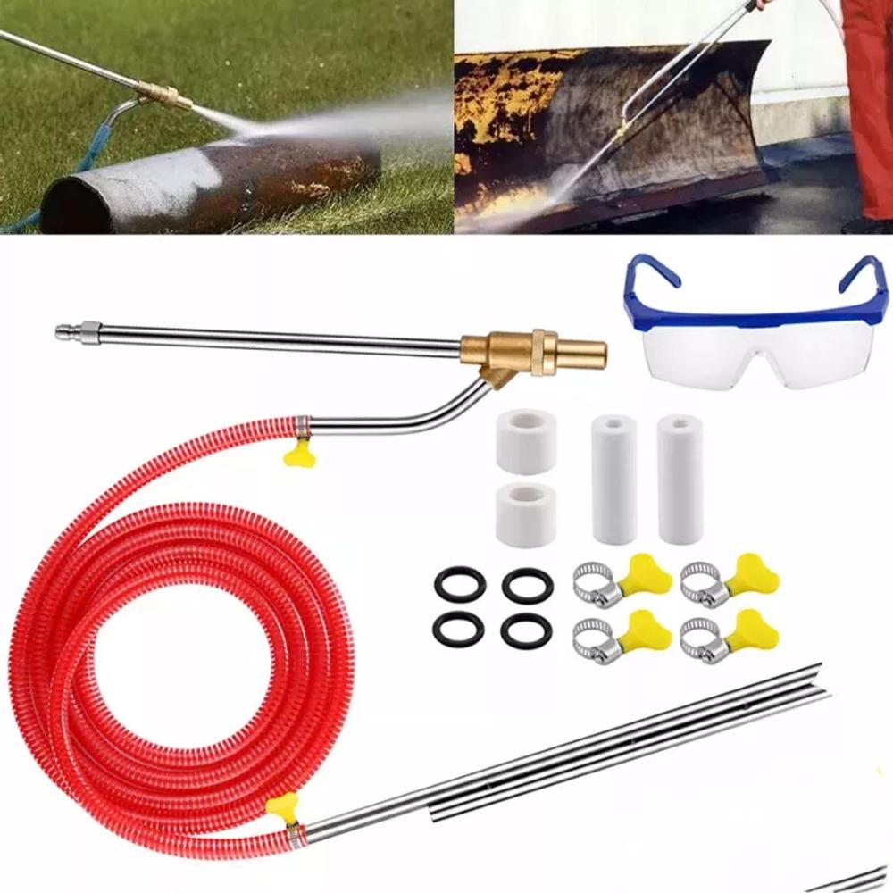 Quick Disconnect Pressure Washer Sandblasting Kit Wet Sand Blasters Kit  Removing Rust Graffiti