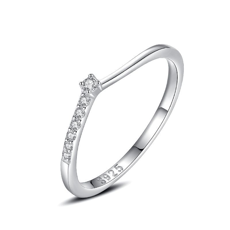 Tancise Classic 925 ασημένιο δαχτυλίδι ζιργκόν Γυναικεία κοσμήματα Δώρο γαμήλιας υπόσχεσης