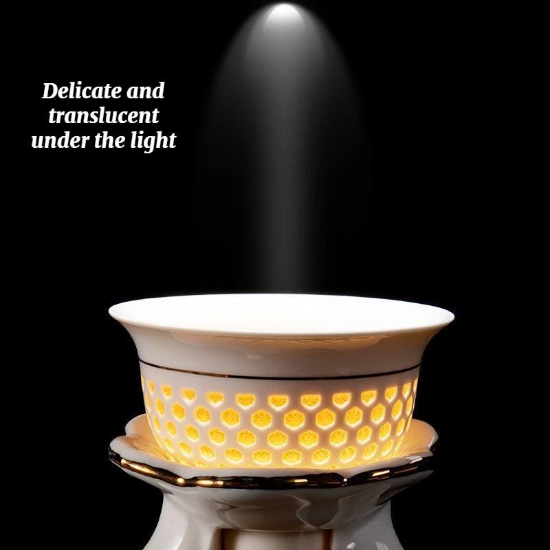 Premium Teaware Set with Automatic Tea Maker and Gongfu Teacups Office Household Tea Set