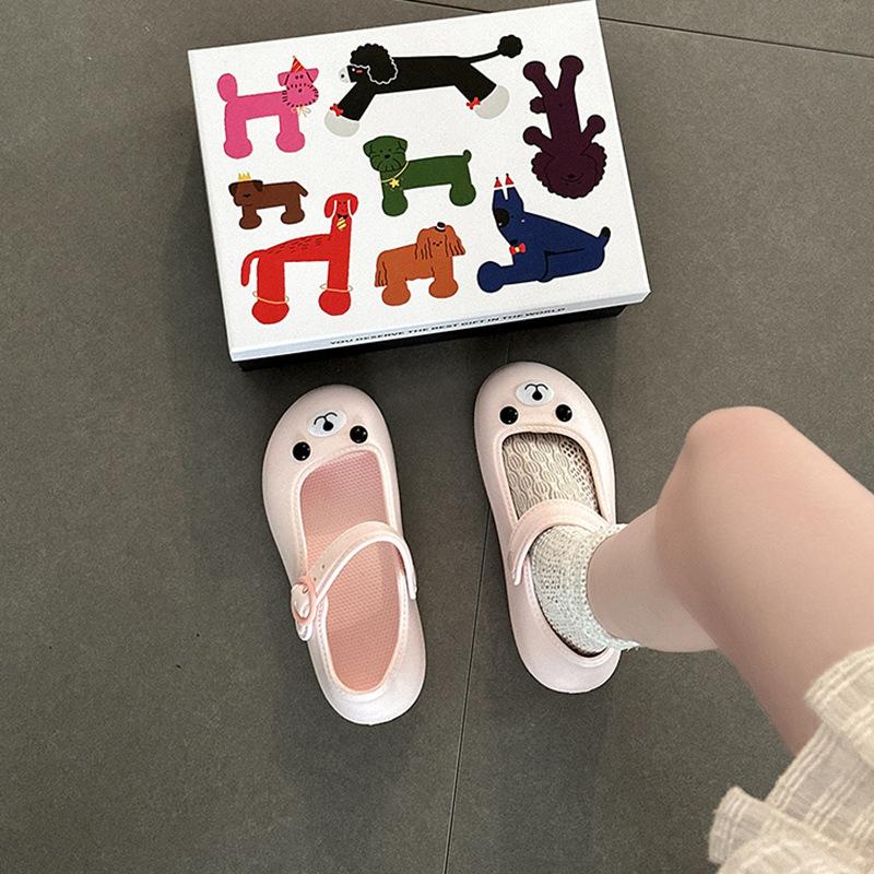 Fashion Soft Cute Girl Cartoon Puppy Bag Head Slippers Women's Summer New EVA Wear Versatile Cool Shoes