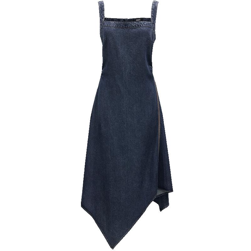 ONLY Women's Lyocell Denim A-Line Strappy Dress