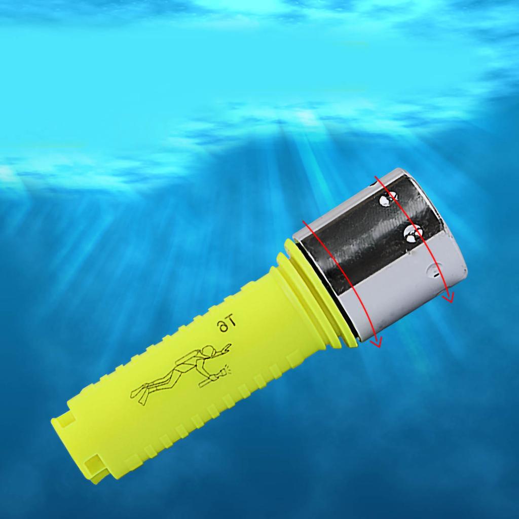 Underwater Flashlight LED Aluminum Alloy Glare Magnetron Diving Flashlight for Outdoor Diving