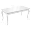 Eettafel 179x89x81 cm Hoogglans Wit